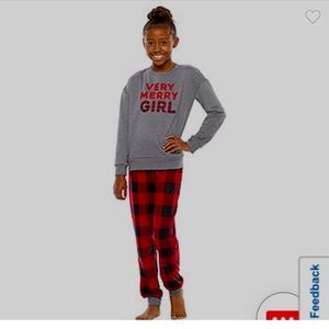NORTH POLE TRADING CO. GIRLS PJ SET "VERY MERRY GIRL “ NEW